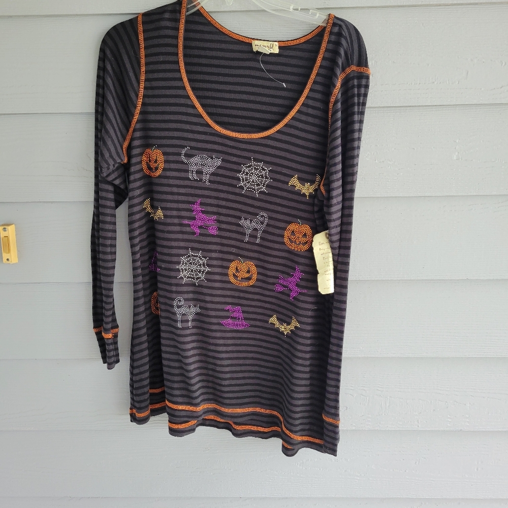 One World long sleeve Halloween tee 1X NWT